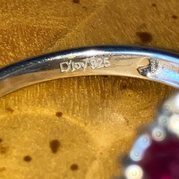 Natural Star Ruby Sterling Silver Cocktail Ring Size 9 - Picture 7 of 10